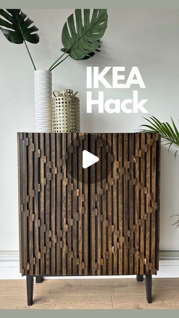 the ikea hack is on display next to some plants