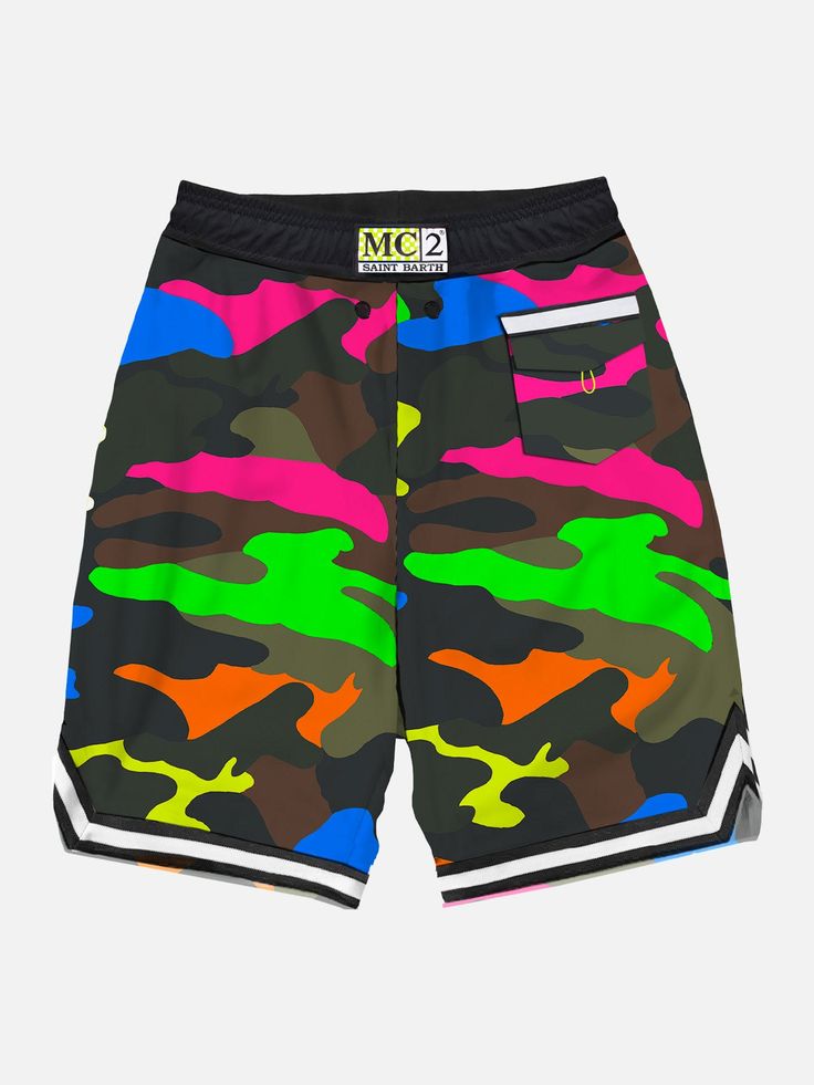 Man long swim shortsCamouflage fluo multicolorSurfer styleQuick dryingLong-lengthLight net liningElasticated waistbandDrawstring fasteningFluo detailsFront and back pocket Multicolor Athletic Shorts With Built-in Shorts For Spring, Athleisure Swim Trunks For Summer Streetwear, Sporty Multicolor Athletic Shorts With Built-in Shorts, Sporty Multicolor Moisture-wicking Shorts, Camouflage Summer Shorts, Multicolor Moisture-wicking Athleisure Shorts, Multicolor Moisture-wicking Shorts For Athleisure, Multicolor Athleisure Shorts For Beach, Multicolor Moisture-wicking Swimwear For Summer