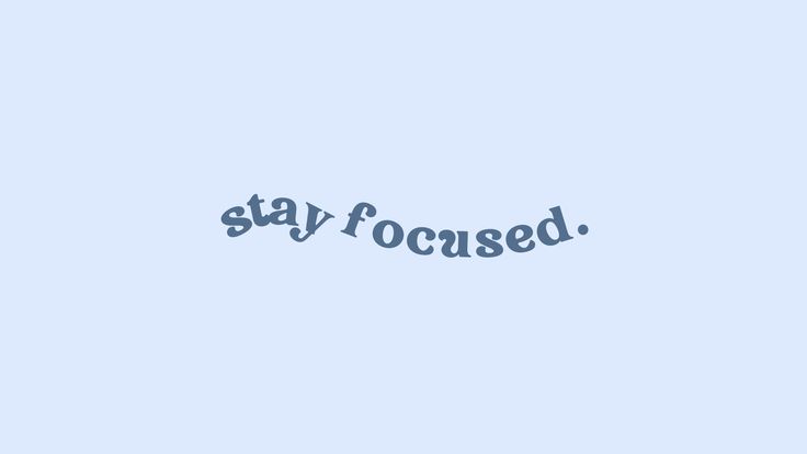 the words stay focused on a blue background