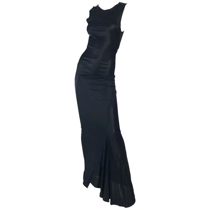 1990s Ann Demeulemeester form fitting gown with kick pleat | From a unique collection of rare vintage Evening Dresses and Gowns at https://www.1stdibs.com/fashion/clothing/evening-dresses/. Sleevless Dress, Fitting Dress, Vintage Gowns, Kick Pleat, Form Fitting Dress, Ann Demeulemeester, Looks Chic, Fashion Fits, Dream Clothes