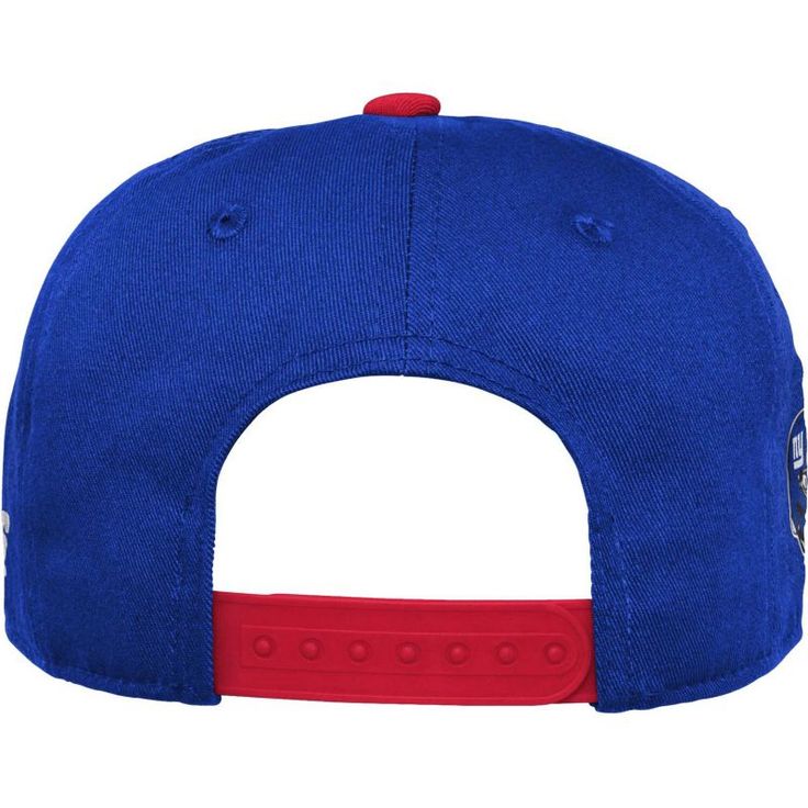 Help your kiddo showcase their evergrowing New York Giants fandom with this bold Deadstock hat. It features a signature New York Giants colorway between the crown and bill and their team logo embroidered front and center. The flat bill also offers a street-ready look and ideal head coverage that makes this snapback a great grab for game day.Help your kiddo showcase their evergrowing New York Giants fandom with this bold Deadstock hat. It features a signature New York Giants colorway between the Blue Snapback Hat With Logo Patch For Sports, Blue Fitted Hat With Logo Patch And Flat Bill, Navy Snapback Hat For Game Day, Blue Snapback Hat With Logo For Baseball Season, Blue Sports Fitted Hat With Logo Patch, Blue Snapback Hat With Logo Patch, Blue Flat Bill Snapback Hat For Game Day, Blue Fitted Hat With Logo Patch For Sports, Blue Sporty Hat For Fan Merchandise