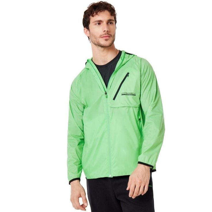 New Oakley Packable Green Hooded Windbreaker Jacket Extra Large New With Tags! A Full-Length Zipper Closure And Water Repellent Fabric Help Keep You Warm And Dry, While Three Zippered Outside Pockets Provide Security For Essentials. Elasticized Cuffs Deliver A Comfortable Fit, And It’s Finished With Discreet Oakley Branding On The Front And A Self-Packing Pouch. ~ Packable Construct, Water-Repellent Polyamide Fabric ~ Hoodie Neck And Visible Front Zipper Closure Lightweight Hooded Casual Windbreaker, Lightweight Casual Hooded Windbreaker, Lightweight Hooded Sporty Outerwear, Casual Lightweight Waterproof Windbreaker, Lightweight Long Sleeve Windbreaker For Outdoor, Lightweight Windproof Casual Outerwear, Casual Lightweight Outerwear For Sports, Green Waterproof Windbreaker For Spring, Spring Track Jacket With Drawstring Hood For Outdoor Activities