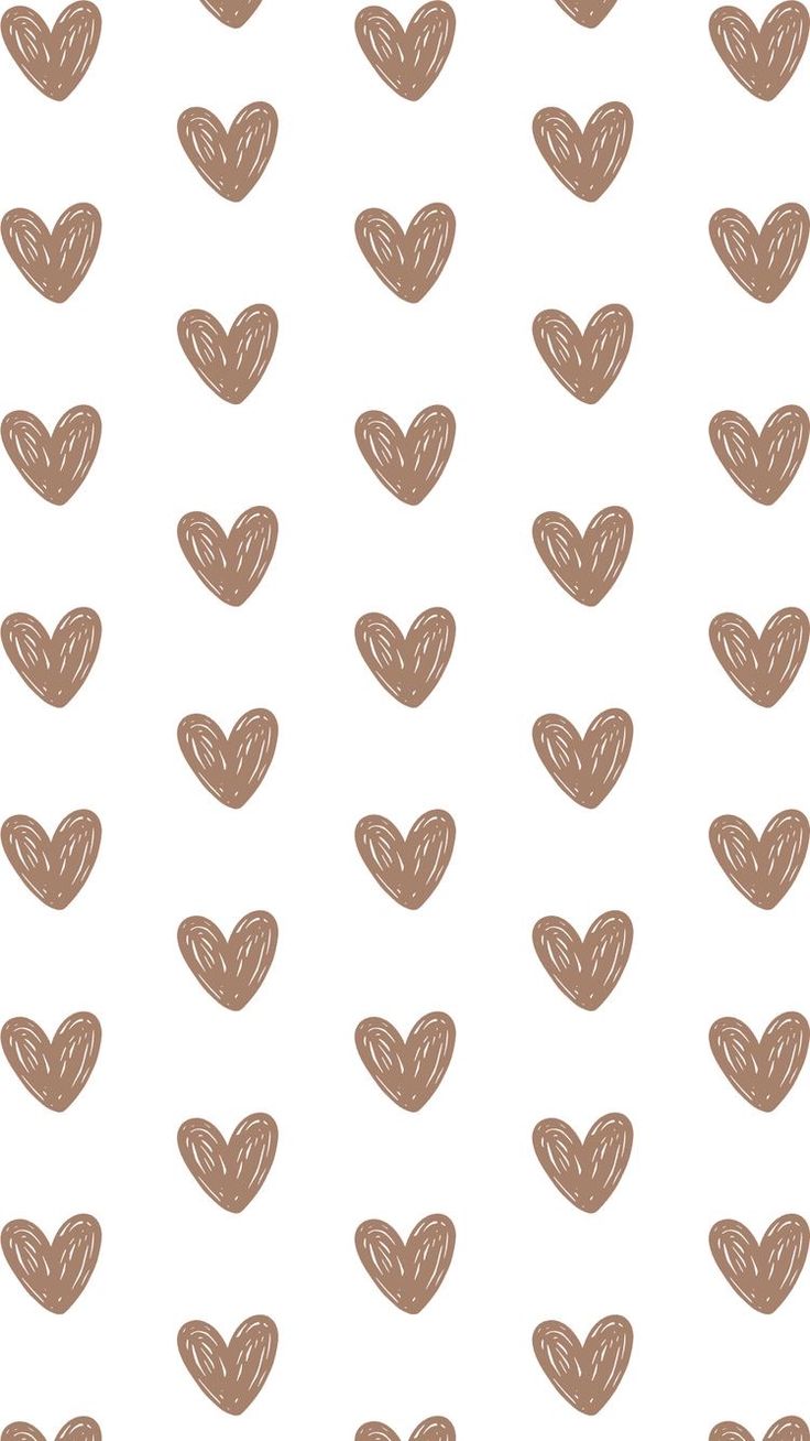 a white background with brown hearts on it