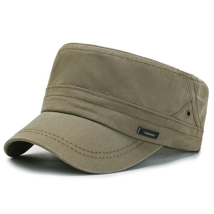 You can wear this Military Cap by Innovato Design when you are camping or hiking. As you trek to the campsite, you need protection from the sun's heat so this hat is good for you. It works by preventing the UV rays from touching your head so you'll always feel cool. It comes with air vents on the crown so you'll definitely feel the wind gushing inside whenever you feel warm. Aside from its functionality, this hat is exceptional when it comes to style. It will be perfect for your casual outfit or your camping attire. Made from cotton material, this hat makes a breathable and lightweight headwear that you can trust all the time. Its flat top adds personality to your look too. It comes in a solid color so you'll easily match it with your clothes. This is ideal for all seasons.  Product Highli Casual Adjustable Windproof Bucket Hat, Casual Windproof Visor Hat, Summer Flat Cap For Outdoor, Summer Outdoor Flat Cap, Adjustable Bucket Hat For Outdoor, Solid Color Windproof Visor Hat, Outdoor Visor Cap, Casual Breathable Bucket Hat For Outdoor, Breathable Casual Bucket Hat For Outdoors