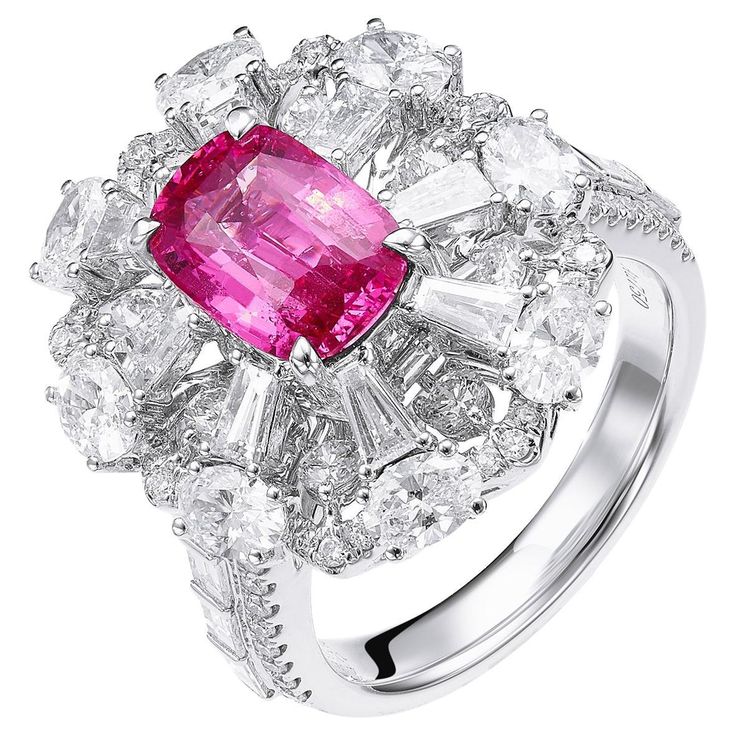 This GEMCOOK JEWELLERY 2ct Super Hot Pink Mahenge Spinel Ring is a stunning piece of jewelry. Its 2ct Super Hot Pink Mahenge Spinel stone is a rare find and will make a beautiful addition to any collection. With its vibrant color and high quality, this ring is sure to stand out and become a cherished possession for years to come. Experience the radiance of the GEMCOOK JEWELLERY 2ct Super Hot Pink Mahenge Spinel Ring. With its stunning 2ct Super Hot Pink Mahenge Spinel, this ring will add a touch Hot Pink Ring, Spinel Stone, Spinel Jewelry, White Stone Ring, Spinel Ring, Pink Ring, Gem Stone, White Stone, Stone Ring