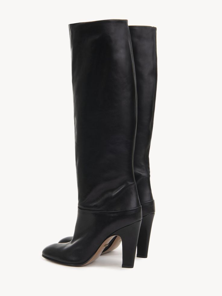 Chloé Eve Boot | Chloé US Knee-high Boots With Sculpted Heel, Sleek Fall Knee-high Boots With High Shaft, Chic Heeled Boots With High Shaft And Medium Width, Winter Knee-high Boots With Padded Heel And Pointed Toe, Luxury Mid-calf Boots For Fall, Luxury Knee-high Winter Boots, Winter High Heel Knee-high Boots With Padded Heel, Winter Knee-high High Heel Boots With Padded Heel, Chic Winter Heeled Boots With Leather Sole