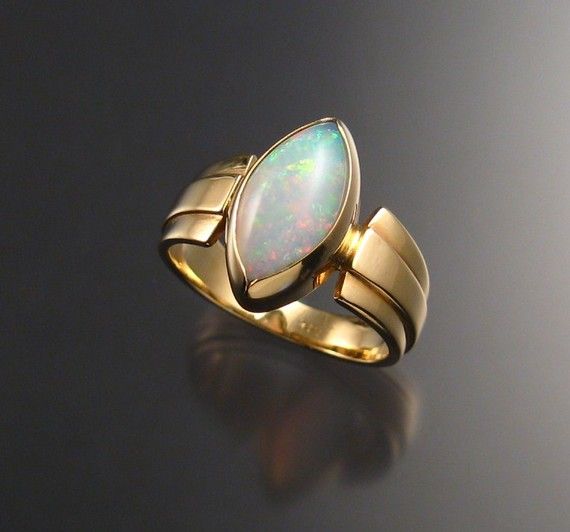 Natural Opal Marquise ring 14k yellow Gold by stonefeverjewelry Flip Ring, Marquise Ring, Gold Ring Designs, Jewelry Design Necklace, Fashion Ring, Color Ring, Classic Ring, Natural Opal, Opal Jewelry