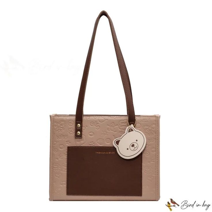 Bird in Bag - Women's bags new large-capacity handbag bag shoulder bag fashion tote splicing package Large Capacity Rectangular Trendy Diaper Bag, Trendy Large Capacity Rectangular Diaper Bag, Brown Satchel Diaper Bag With Large Capacity, Large Capacity Brown Satchel Diaper Bag, Large Capacity Satchel Diaper Bag For Shopping, Large Capacity Diaper Bag Satchel For Shopping, Large Capacity Rectangular Diaper Bag For Shopping, Large Capacity Tote Diaper Bag For Shopping, Large Capacity Shoulder Diaper Bag For Shopping