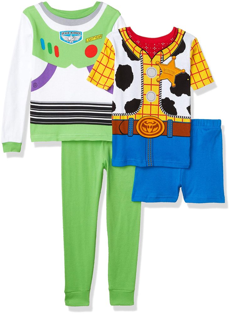 PRICES MAY VARY. “TOY STORY” PAJAMAS: Your little guy will love getting a good night’s sleep in these fun boys’ “Toy Story” pajamas. He’ll dream about having fun with his favorite characters in this officially licensed Disney merchandise. COOL PAJAMAS FOR KIDS: Featuring fun character graphics and bright colors, these boys’ pajama sets include 2 pairs of long or short-sleeve tops and matching long pants or shorts. They’re available in a variety of sizes to fit your little guy. COMFORTABLE KIDS’ PAJAMAS: These Disney pj’s are durable, fun to wear, and comfortable year-round. The easy on-and-off design makes bedtime a snap, and the shorts and footless pants leave feet free for playing and walking. EASY CARE: Made from 100% cotton with expert stitching for added durability, these kids’ pj’s w Space Ranger, Story Story, Cotton Pajama Set, Disney Boys, Cotton Pajamas, Cotton Pajama Sets, Boys Pajamas, Disney Merchandise, Disney Toys