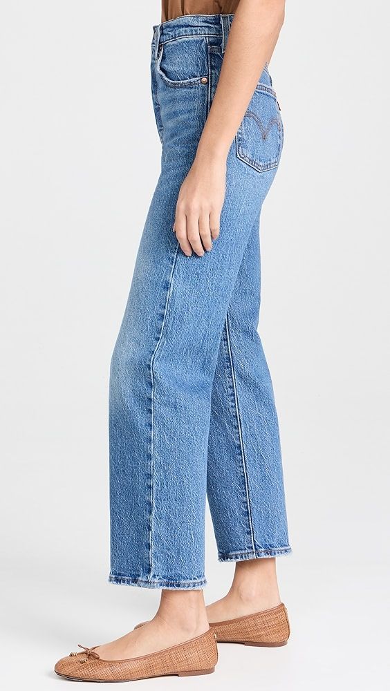 Levis Ribcage Straight Ankle Jeans, Levis Ribcage Straight, Levi's Ribcage, Levis Outfit, Levis Ribcage, Straight Ankle Jeans, Rib Cage, Leather Logo, Cute Fits