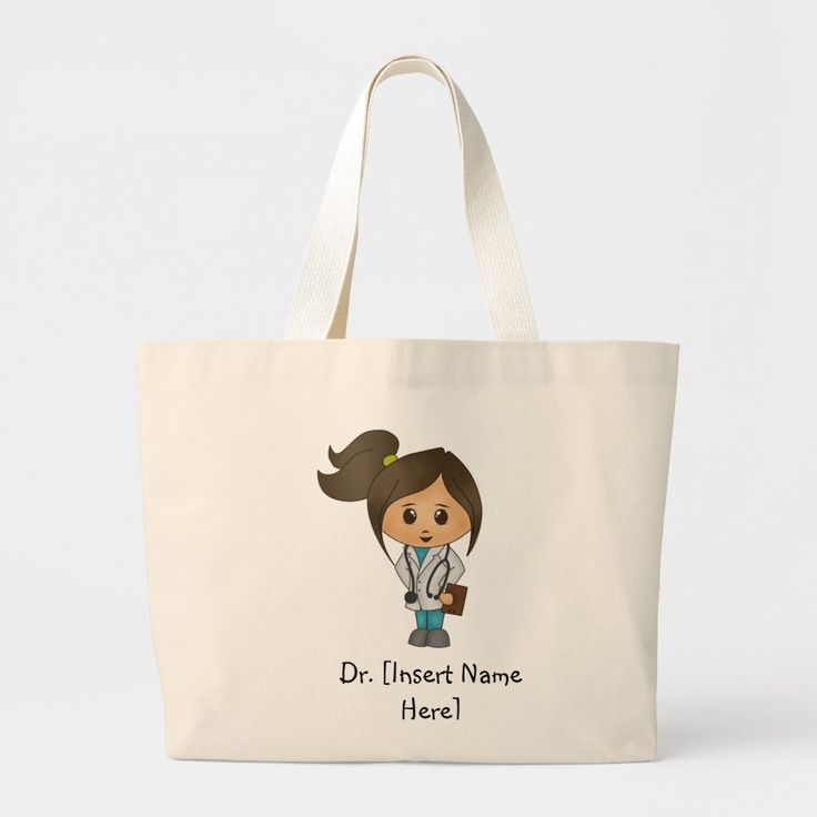 Personalized Cute Female Brunette Doctor Tote Bag The cute brunette lady doctor is wearing a doctor's lab coat over her scrubs, stethoscope around her neck and carrying a clipboard in her hand. Great for the premedical student, medical student or doctor / physician! Customizable Everyday Tote Bag, Eco-friendly Tote Bag For Personal Use, Customizable Large Bags For Daily Use, Customizable Travel Tote Bags, Large Capacity Tote Bag For Personal Use, Customizable Canvas Bags For Everyday Use, Customizable Shoulder Bag For Daily Use, Personalized Tote Bags For Travel, Personalized Eco-friendly Canvas Travel Bag