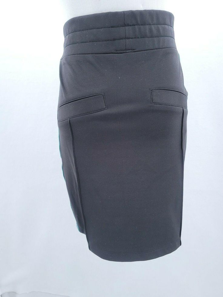 Description Bodycon silhouette Black Solid Zipper detail, Metal accents Non adjustable waist Knee length Measurements Size S 18.0" Length Materials 100% Polyester Size: S Department: Women Style: Skirts Material: Polyester Pattern: Solid Skirt Length: Knee Length Type: Skirt Color: Black Occasion: Casual Travel Brand: Elias Rumelis More Info: See below for more details Size Type: Regular Solid Skirt, Travel Brand, Casual Skirt, Zipper Detail, Metallic Accents, Accessories Shop, Skirt Length, Kid Shoes, Kids Shoes