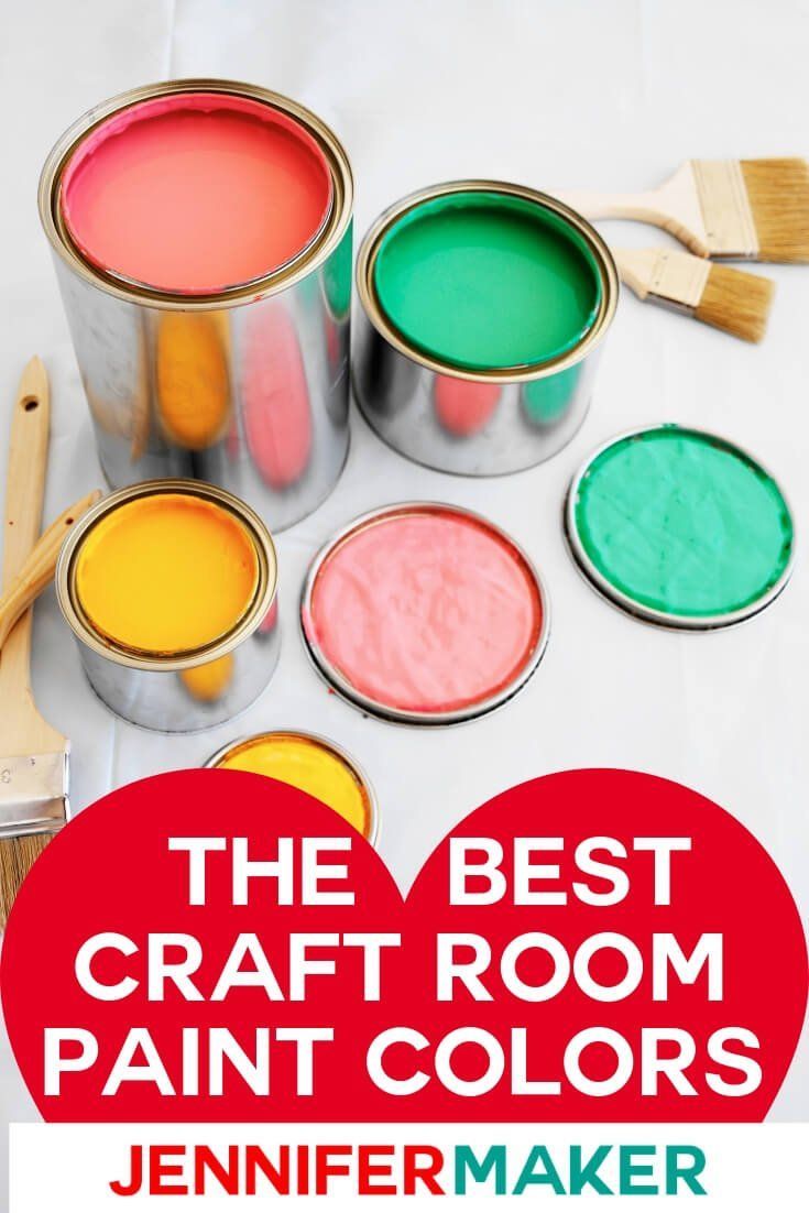 the best craft room paint colors for valentine's day with text overlay that reads, the best craft room paint colors