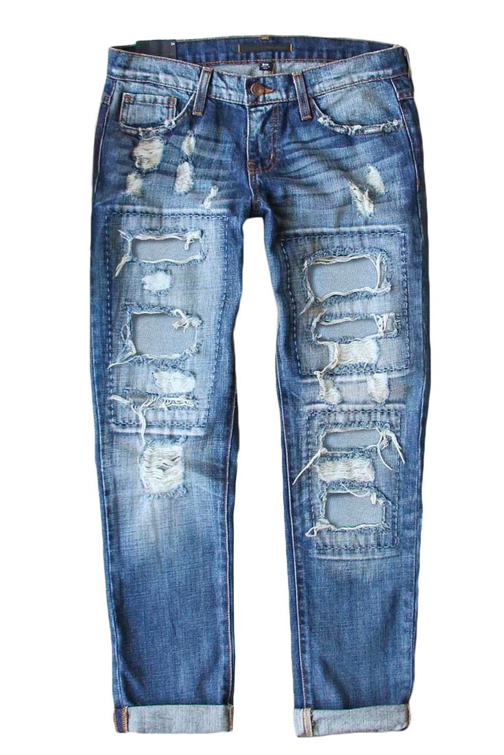 •Distressed design in the jeans makes it more stylish and unique 


	•Button closure for easy and fast daily wear 


	•Pockets are convenient for carrying small things when you go out 


	•The jeans are perfect for your daily wear, home, office, trip 


	•Dropship jeans are great gift for modern women 


	



	 Size Chart (CM)


	
		
			
				
					Sizes 

				
			
			
				
					Waist 

				
			
			
				
					Hip 

				
			
			
				
					Inseam 

				
			
			
				
					Outseam Everyday Distressed Denim Blue Jeans, Distressed Denim Blue Jeans For Everyday, Dark Wash Ripped Jeans For Everyday, Trendy Everyday Cargo Jeans With Patch Pockets, Trendy Ripped Jeans For Everyday, Trendy Distressed Denim Blue Cargo Jeans, Trendy Dark Wash Cargo Jeans For Everyday, Everyday Denim Jeans With Pockets, Trendy Distressed Medium Wash Cargo Jeans