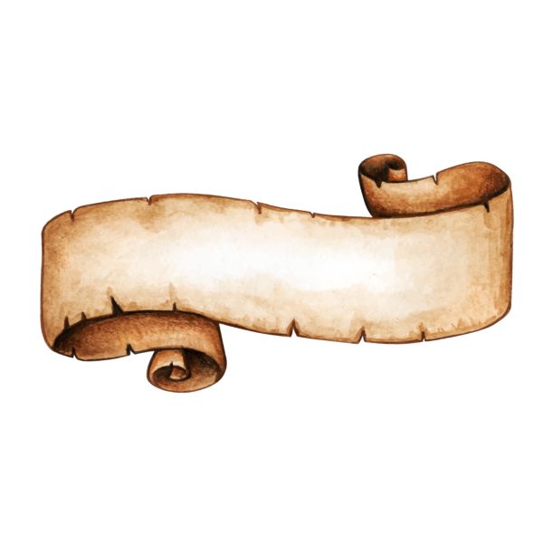 an old scroll with a white background