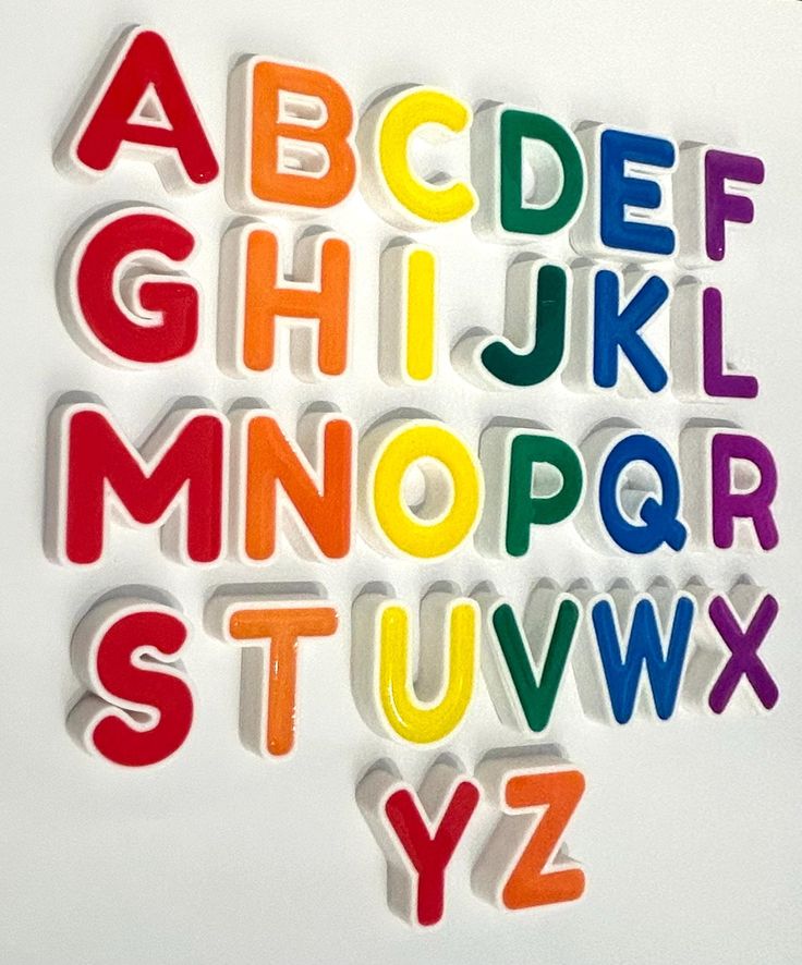 the letters and numbers are cut out of plastic