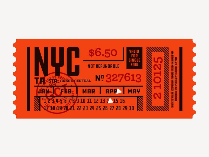 an orange ticket for the new york theatre company