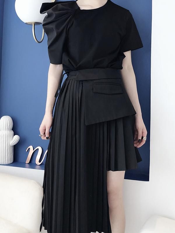 Sku CY-!25388 Material Cotton-blend Feature Pleated Occasion Going out , Casual , Office , Urban Seasons Summer Type Skirts Bottoms Color BLACK Size S,M,L Size chart: Please consult the size chart we provide for this item's measurements to help you decide which size to buy. Please note: There may be 1-3cm differ due to manual measurement. CMINCH Cm Waist Length S 64 47-75 M 68 48-76 L 72 49-77 Casual Office, Waist Length, Pleated Skirt, Black Color, Casual Shirts, Going Out, Size Chart, Cotton Blend, Short Sleeves