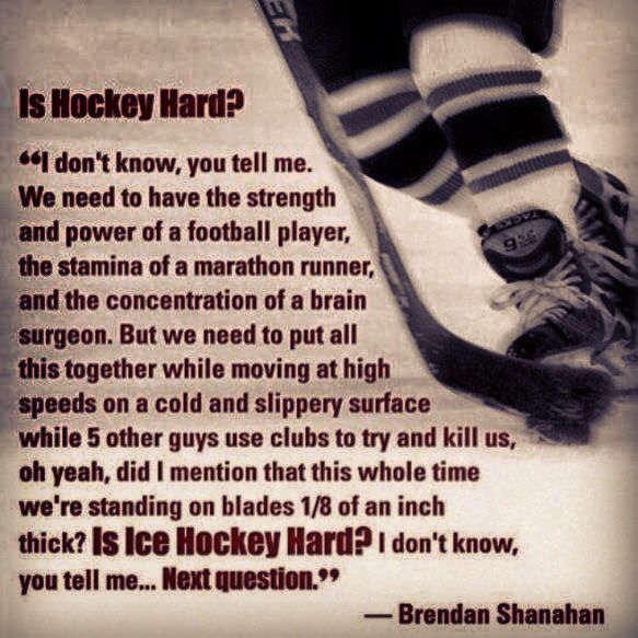 an ice hockey goalie with the poem is hockey hard? 4 don't know, you tell me we need to have the strength and power of a football player