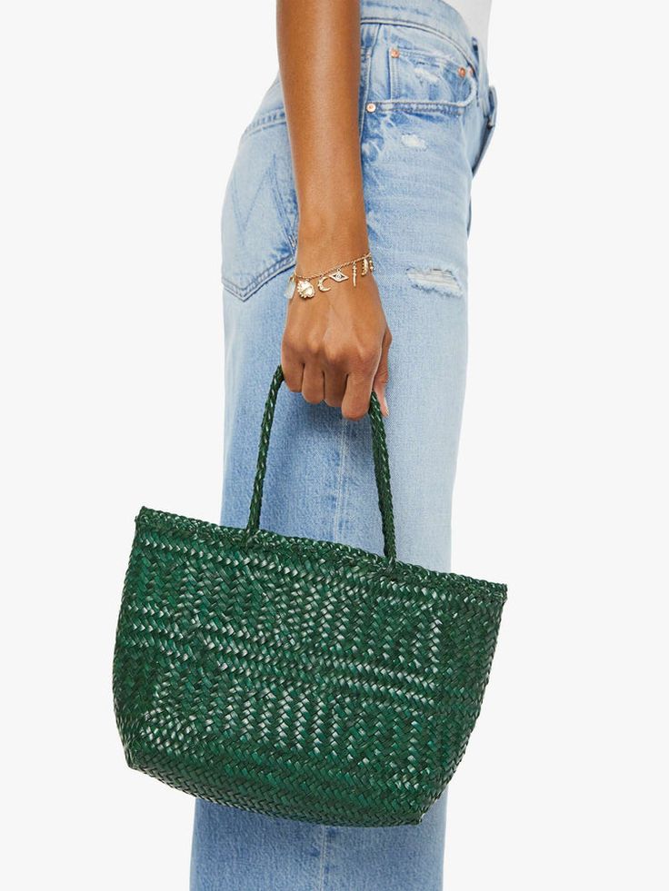 Everyday Green Woven Leather Shoulder Bag, Everyday Green Shoulder Bag With Intrecciato Weave, Green Woven Leather Shoulder Bag With Double Handle, Casual Green Woven Leather Shoulder Bag, Green Woven Leather Bag With Double Handle, Green Woven Leather Shoulder Bag For Shopping, Green Woven Leather Shoulder Bag For Everyday Use, Green Bag With Intrecciato Weave For Everyday Use, Green Intrecciato Weave Bag For Everyday Use