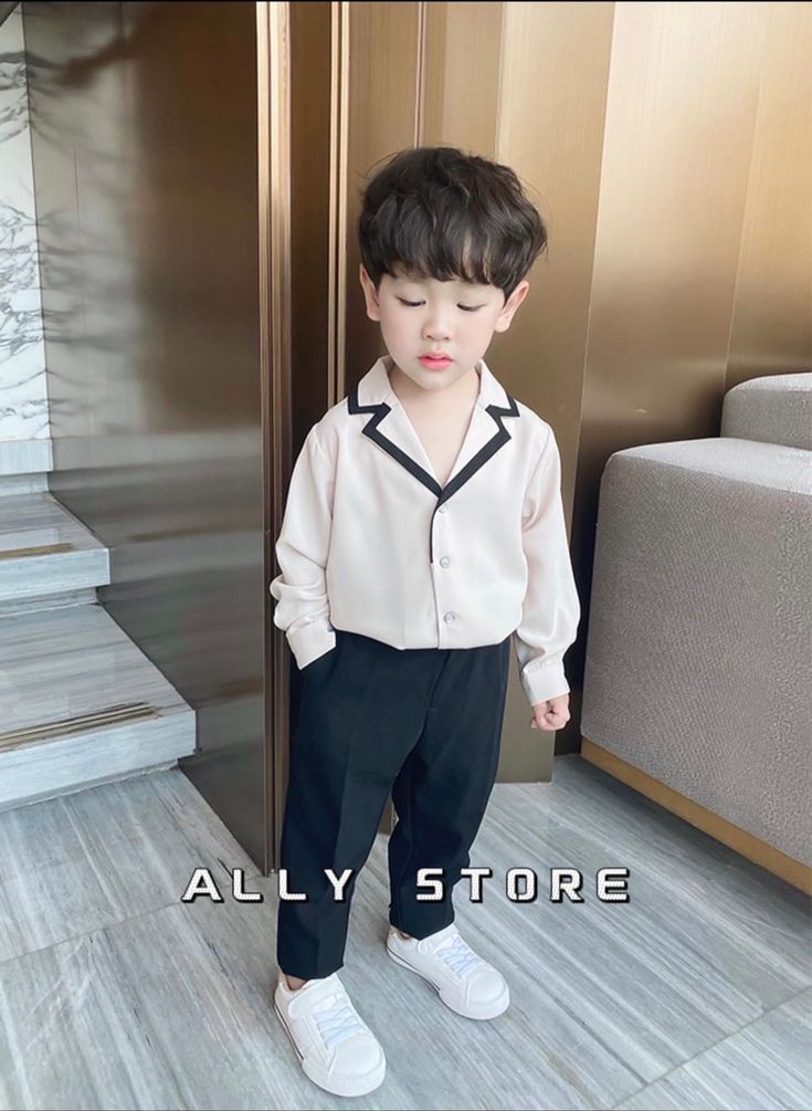 Baby Boy Korean Outfits, Korean Boys Fashion, Baby Boy Dress, Kids Dress Wear, Korean Babies, Kids Ootd