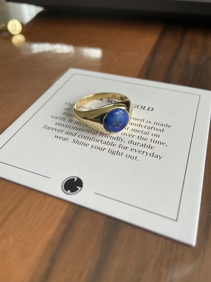 14K Solid Gold Lapis Ring Lapis Lazuli Ring Blue Stone Pinky - Etsy Turkey Gold 14k Opal Ring As Gift, 14k Gold Opal Ring For Gift, Oval Sapphire Signet Ring In 14k Gold, Classic 14k Gold Signet Ring With Round Stone, Classic Gold Opal Ring As Gift, Classic Gold Opal Ring For Gift, Yellow Gold Lapis Lazuli Ring With Polished Finish, Gold Opal Ring Stamped 14k, Classic Gold Opal Ring In Sterling Silver