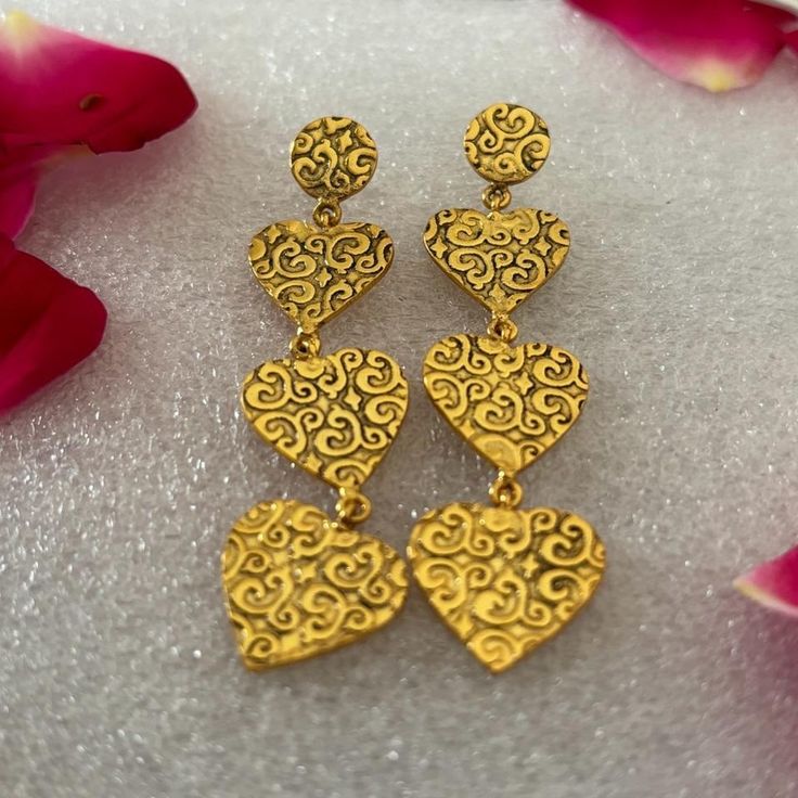 baras and gold rodiyum heart shape earrings price: 1675 weight 5 gram #womensjewelry #jewelry dm to buy Heart Shape Earrings, Heart Shaped Earrings, May 21, Heart Shape, Heart Shapes, Women Jewelry, Gold, On Instagram, Quick Saves