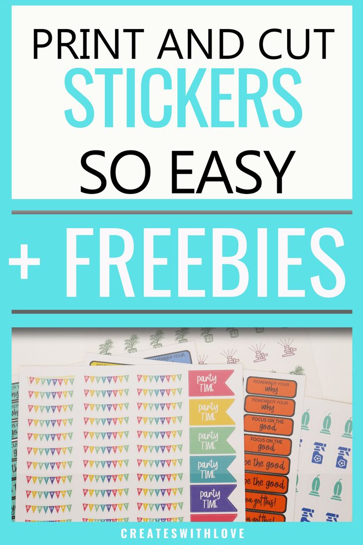 print and cut stickers so easy to use with the freebie's guide