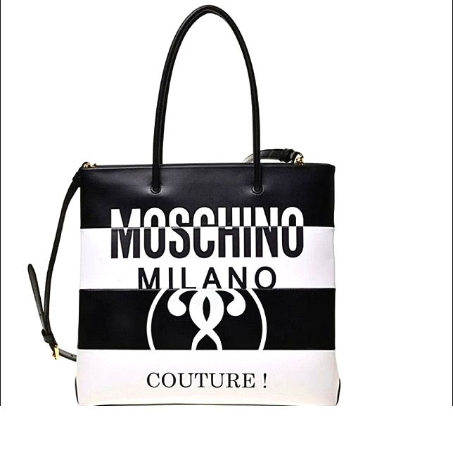 This Stunning Authentic Moschino Luxurious Calfskin Leather Milano Couture Tote Is Pure Classic Luxury Straight From The Runway.. Includes Crossbody Strap Comes With Moschino Shopping Bag As Well As The Moschino Dustbag Tags Still Attached. Luxury Rectangular Shoulder Bag With Logo Print, Modern Shoulder Bag With Logo Print, Luxury White Bag With Logo Print, Everyday Top Handle Bags With Logo Print, Designer Leather Bag With Logo Print, Designer Shoulder Bag With Logo Print, White Shoulder Bag With Logo Print, Luxury Rectangular Bag With Logo Print, Luxury Rectangular Bags With Logo Print