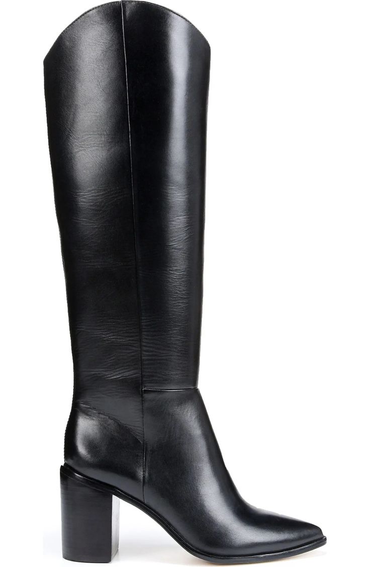 Franco Sarto Ticada Knee High Boot (Women) | Nordstromrack Elegant Tall Heeled Boots With Stacked Heel, Evening Knee-high Boots With Sculpted Heel And Wide Calf, Evening Knee-high Boots With Sculpted Heel For Wide Calf, Wide Calf Knee-high Boots With Sculpted Heel, Wide Calf Knee-high Boots With Stacked Heel For Evening, Tall Platform Boots With Stacked Heel, Knee-high Boots With Stacked Heel, Workwear High Shaft Boots With Stacked Heel, Formal Knee-high Boots With Sculpted Heel