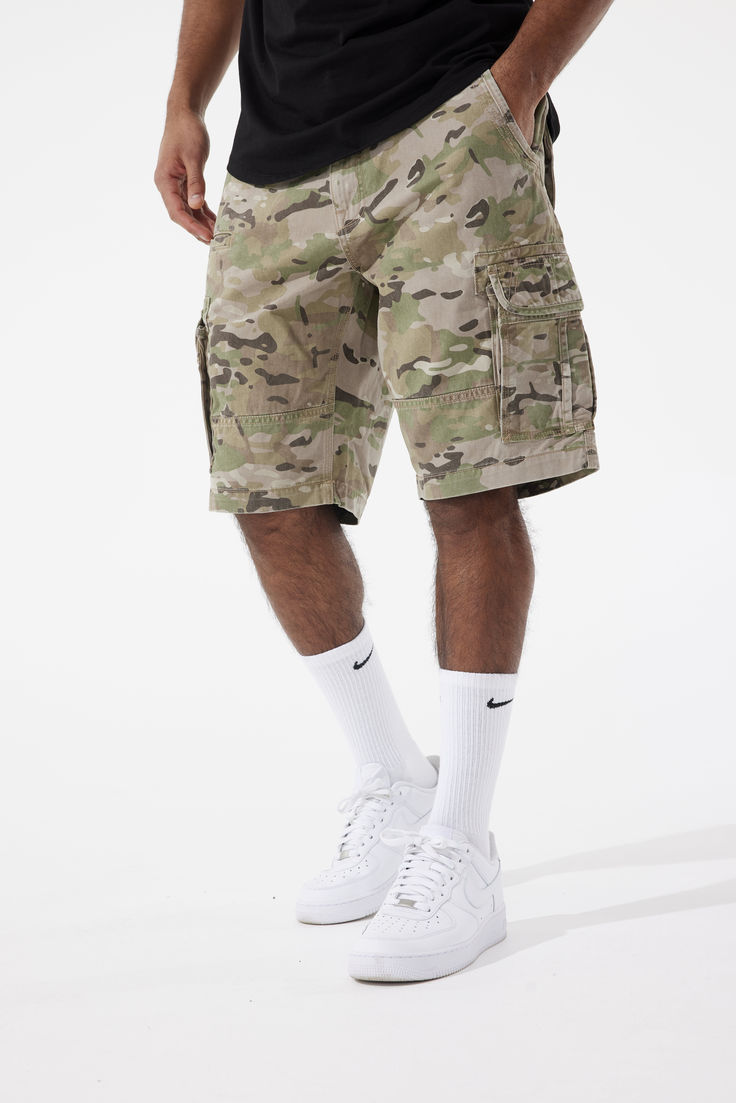 Upgrade your summer game with the OG Xavier Camo Cargo Shorts. Perfect blend of comfort and style. Military Cargo Shorts With Side Pockets, Military Cargo Shorts With Multiple Pockets For Outdoor, Military Style Cargo Shorts With Side Pockets, Streetwear Cargo Shorts With Patch Pockets, Cotton Combat Cargo Shorts, Military Style Cargo Shorts For Outdoor, Summer Cargo Shorts With Patch Pockets For Outdoor Activities, Summer Cargo Shorts For Outdoor Activities With Patch Pockets, Combat Style Summer Cargo Pants With Pockets