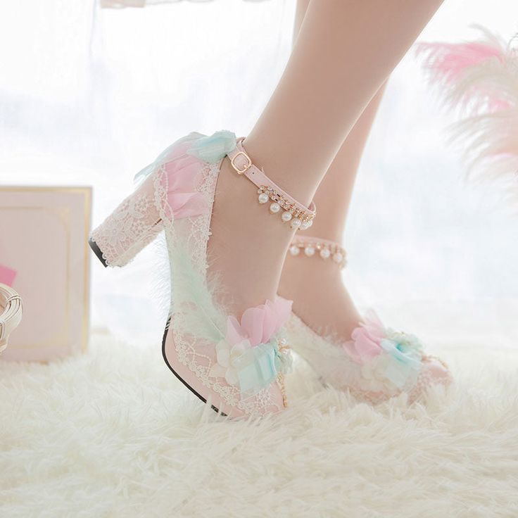 Customized Product, Ship In 5-15 Days, is not eligible for return.   Fabric Material: Pu  Color: Pink  Platform Height: 6cm/2.36" Kawaii Heels, Pretty Pink Dress, Kawaii Harajuku Fashion, Rainbow Heels, Pink Dress Shoes, Bowknot Dress, Pink Platform, Rainbow Bow, Rainbow Shoes