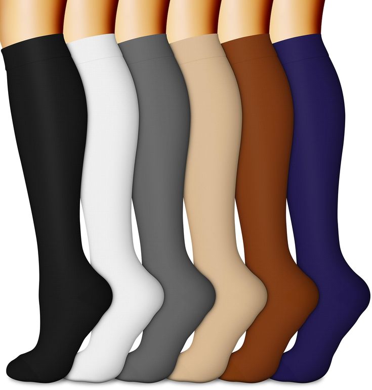 PRICES MAY VARY. UPGRADE - We have upgraded the material of our compression socks, increasing the nylon percentage from 40% to 85%. This upgrade delivers 360-degree stretch, enhancing flexibility and durability. The high performance fabric is also breathable, ensuring optimal temperature control. Our goal is to combine fashion, technology, and science to provide you with triple comfort. COMFORTABLE - Our compression socks are designed and manufactured with utmost care to offer premium support, c Compression Socks Benefits, Flight Travel, Fashion Technology, Travel Clothing, Life Quality, Flight Crew, Socks For Women, Compression Socks, Performance Fabric