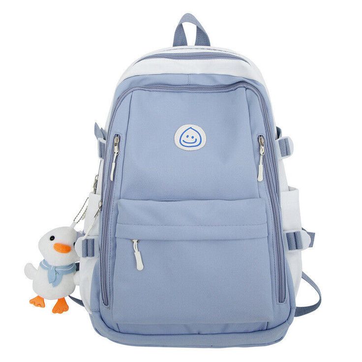 Teens School Backpack Cute Duck College Travel Casual Bag for Girls Women     SIZE: 12 inch X 16 inch X 6 inch(31 X 45 X 17 cm)     MATERIAL: Nylon/Oxford cloth     Color: Blue/Yellow/Black/Purple/Bear pattern     Weight: 17.28 Ounces     FREE SHIPPING Purple Bear, Pattern Weights, Lightweight Backpack, School Backpack, Junior High, Bear Pattern, School Backpacks, Black Backpack, Casual Bags