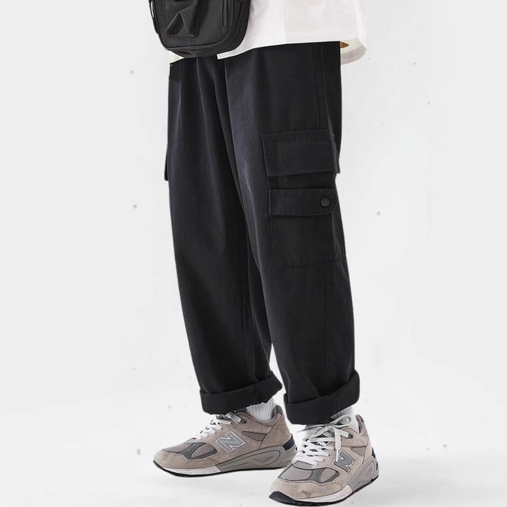 Experience timeless style and versatility with our Classic All-Match Straight-Leg Cargo Pants. Made with high-quality materials, these pants offer a comfortable fit and effortless elegance. With their straight-leg design and functional cargo pockets, they are perfect for any occasion. Elevate your wardrobe with this luxurious and essential piece. Features: -85% Cotton,15% Polyester -Mid-rise waist -Multi-Pockets -Regular Fit -Japanese style Techwear Cargo Pants With Flap Pockets For Workwear, Techwear Straight Leg Cargo Jeans For Workwear, Techwear Bottoms With Cargo Pockets For Work, Straight Leg Chinos With Cargo Pockets For Streetwear, Techwear Straight Cargo Pants For Work, Techwear Pants With Patch Pockets For Work, Techwear Cargo Pants For Work, Techwear Bottoms With Patch Pockets For Work, Cotton Straight Leg Techwear Cargo Pants