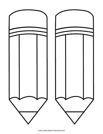 two pencils that have been drawn to look like they are in the same line