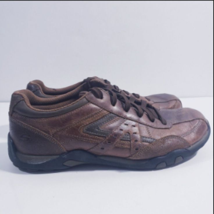 Brown Sketchers Size 12 Brown Synthetic High-top Walking Shoes, Casual Brown Closed Toe Sneakers, Sporty Brown Closed Toe Walking Shoes, Brown Closed Toe Sporty Sneakers, Casual Brown Walking Shoes With Cushioned Footbed, Sporty Brown Closed-toe Walking Shoes, Brown Closed Toe Sports Sneakers, Brown Closed Toe Sneakers For Sports, Closed Toe Sneakers With Stitched Sole For Walking