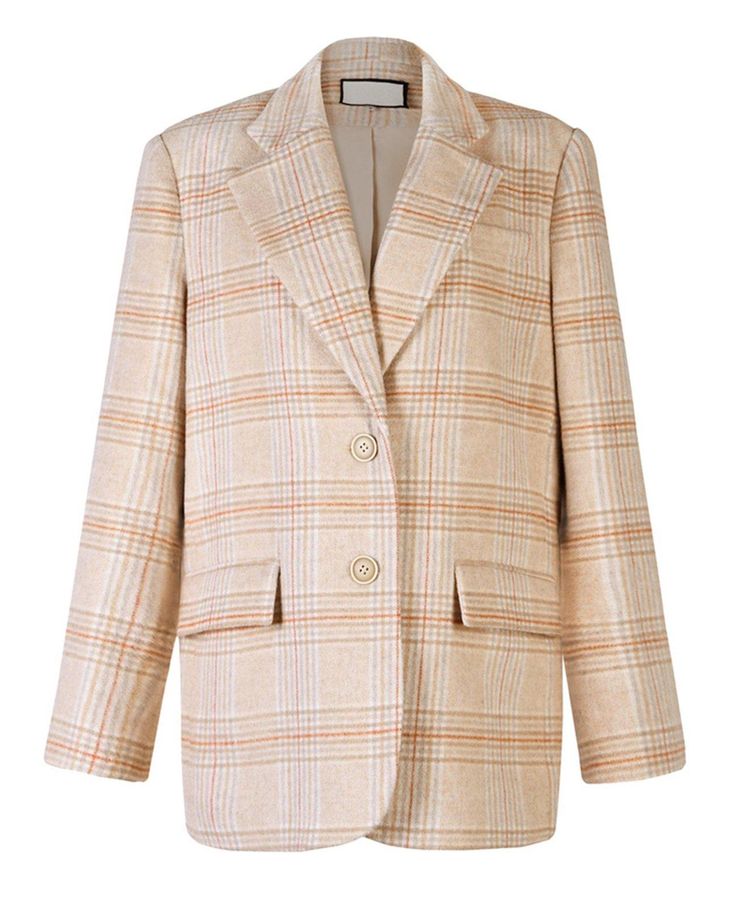 This women's blazer features a classic single-breasted design with stylish plaid pattern. Made with a high-quality wool blend, it offers both comfort and sophistication. Elevate your professional look with this timeless piece. ●Single-breasted button closure●Notched lapels ●Front flpa pockets ●Lined●30% wool, 70%polyester ●Dry clean ★★Please advise your Height and Weight and bust, I will make sure you choose the right size. Wool Plaid Blazer With Hidden Button Closure, Classic Plaid Notch Lapel Blazer, Classic Plaid Blazer With Notch Lapel, Classic Notch Lapel Plaid Blazer, Elegant Plaid Outerwear With Single Button, Classic Single Button Plaid Blazer, Plaid Single Button Blazer For Tailoring, Classic Plaid Blazer With Double Button Closure, Single Button Plaid Blazer For Tailoring