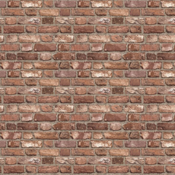 a brick wall that is made out of red bricks and has brown paint on it