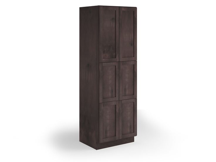 a tall wooden cabinet with four doors