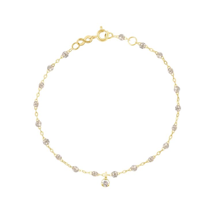 Gigi Clozeau - Gigi Supreme 1 Diamond Bracelet, Sparkle, Yellow Gold, 6.7 Fine Jewelry Bracelets With Diamond Accents For Gifts, Luxury Yellow Gold Beaded Bracelets With Diamond Accents, Fine Jewelry Diamond White Bracelet As Gift, Luxury Beaded Bracelets With Diamond Accents, Fine Jewelry Yellow Gold Bracelet With Diamond Accents, Fine Jewelry Bracelet With Single Cut Diamonds, Luxury Cubic Zirconia Beaded Bracelets As Gift, Luxury Cubic Zirconia Beaded Bracelets For Gifts, Luxury Brilliant Cut Chain Bracelet As Gift