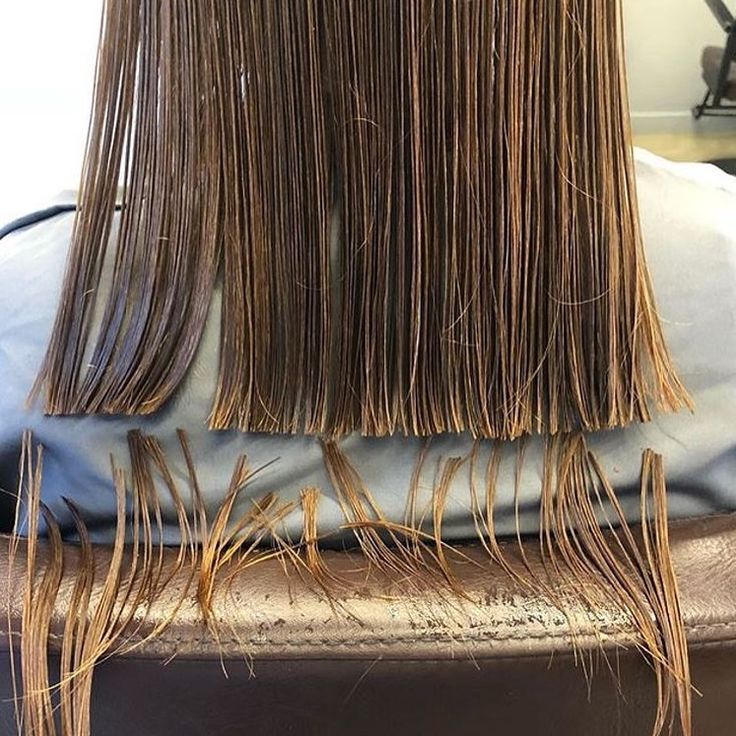 the back of a chair with long hair on it