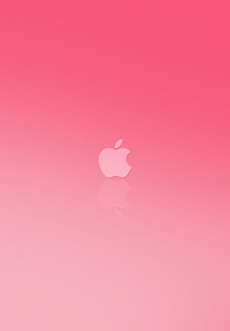 an apple logo on a pink background