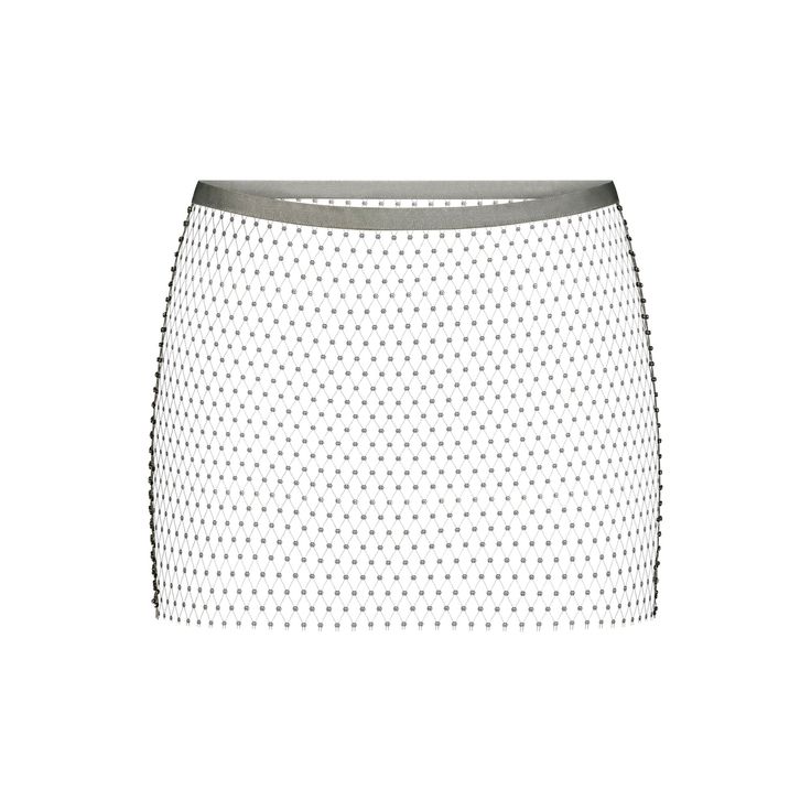 RHINESTONE COVER UPS LOW RISE MINI SKIRT | SMOKE Swim 2024, Low Rise Mini Skirt, Net Fabric, Cover Ups, Raw Edge, Fashion Item, Low Rise, Ups, Mini Skirt