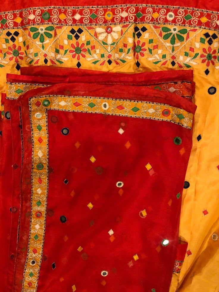 Vintage silk Lehenga choli with real mirror work Semi-stitched Silk Bohemian Sharara, Bohemian Semi-stitched Silk Sharara, Silk Anarkali Set With Mirror Work For Diwali, Festival Chanderi Sets, Silk Sharara With Mirror Work For Navratri, Bohemian Sharara With Mirror Work For Eid, Red Silk Sharara With Mirror Work, Bohemian Dori Work Sharara For Eid, Bohemian Sharara With Dori Work For Eid