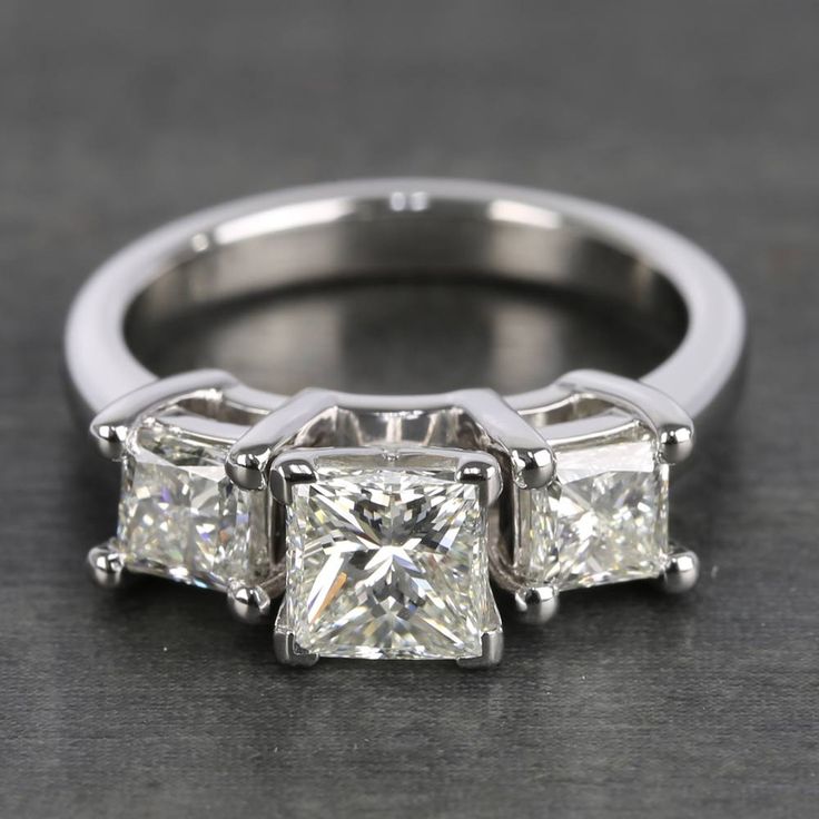 Three-Stone Princess Diamond Engagement Ring (2.25 Carat)