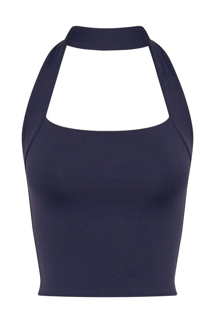 Sleek silouetteThe RENEE Halter Top is a modern and stylish piece perfect for any trendy wardrobe. It features a sleek straight neckline and a halter design that elegantly frames the shoulders. The open back adds a touch of allure, while the cropped length keeps it contemporary and chic. Fully lined for comfort, this top is ideal for pairing with high-waisted bottoms for a fashionable and polished look. Chic Crop Top With Built-in Bra And Strappy Back, Chic Crop Top With Built-in Bra And Minimal Stretch, Elegant Halter Neck Crop Top For Summer, Chic Crop Top With Built-in Bra And High Stretch, Chic High Stretch Crop Top With Built-in Bra, Chic Fitted Backless Crop Top, Elegant Tank Top With Seamless Construction, Black Halter Neck Crop Top, Chic Stretch Halter Top With Built-in Bra