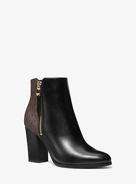 A closet essential of the highest order, the Britt promises to slot seamlessly into your everyday wardrobe. This ankle boot has a polished pointed toe and elevated block heel, while a zip fastening ensures a close fit. Wear yours with everything from straight-leg jeans to skirts. Mk Boots, Shaper Panty, Boot Collection, Michael Kors Boots, Boot Shoes, Michael Kors Outlet, Shoes Boots Ankle, Feather Trim, Leather Riding Boots