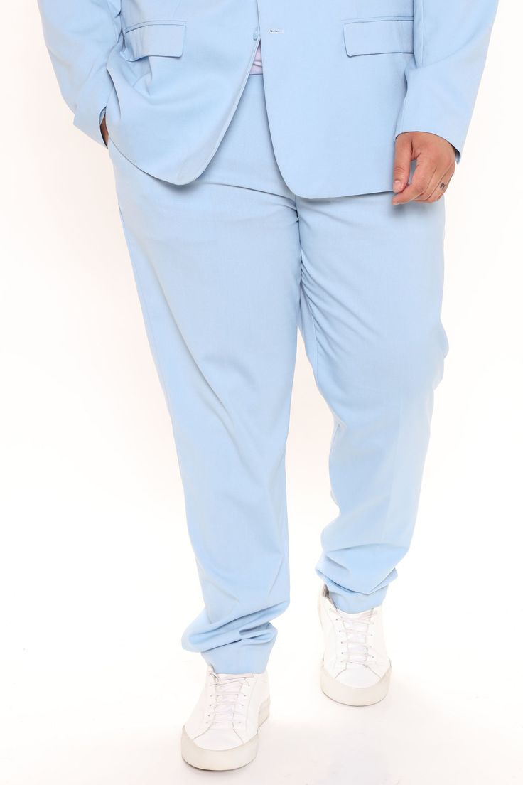 Available In Light Blue. Button Closure Zip Fly Side Hand Pockets Back Pockets Slim Fit Shell: 65% Polyester 33% Viscose 2% Elastane Lining: 100% Polyester Inseam is 33 ½”, can be tailored Pair with “The Modern Stretch Suit Jacket” Imported | Mens The Modern Stretch Slim Trouser in Light Blue size 42 by Fashion Nova Light Blue Fashion, Slim Trousers, Trouser Suits, The Modern, Fashion Nova, Suit Jacket, Light Blue, Trousers, Slim Fit