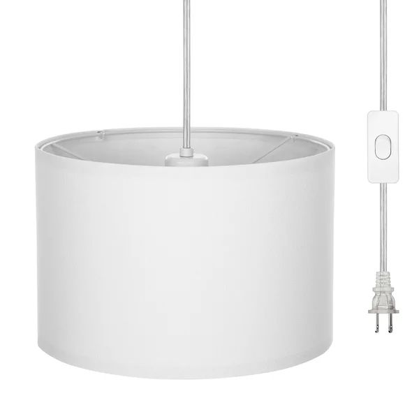 a white lamp with a cord attached to it